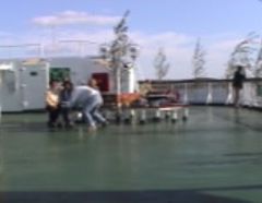 Kirsten K&ouml;tter, Painting Site-specific: 60° N / 20° O (Serie: NordNordOst), Alandinseln - Turku, Finnland, 21.06.2003, tags&uuml;ber, Aquarell, 30 &times; 40 cm, Foto, Video, Text (04/36)