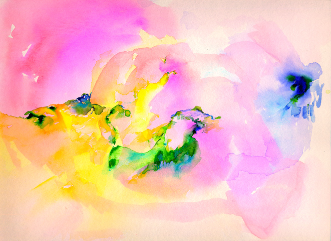 Kirsten K&ouml;tter: Februar 2005, Aquarell, 24 &times; 32 cm