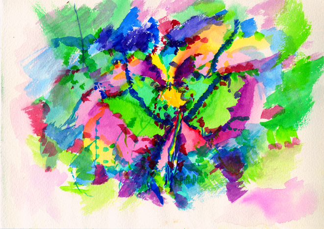 Kirsten K&ouml;tter: 2005, Aquarell, 17 &times; 24 cm