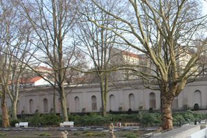 Foto zu Kirsten K&ouml;tter: Site-specific painting, K&ouml;rnerpark, 02.03.2014, gegen 15.00, 52° N / 13° O, Aquarell, 17 x 12 cm