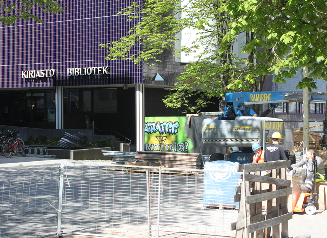 Kirsten K&ouml;tter: Site-specific Painting Helsinki