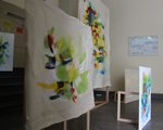 Site-specific Painting, 26.-28.6.2015, 48-Stunden-Neuk&ouml;lln, Albert-Schweitzer-Schule, von Kirsten K&ouml;tter