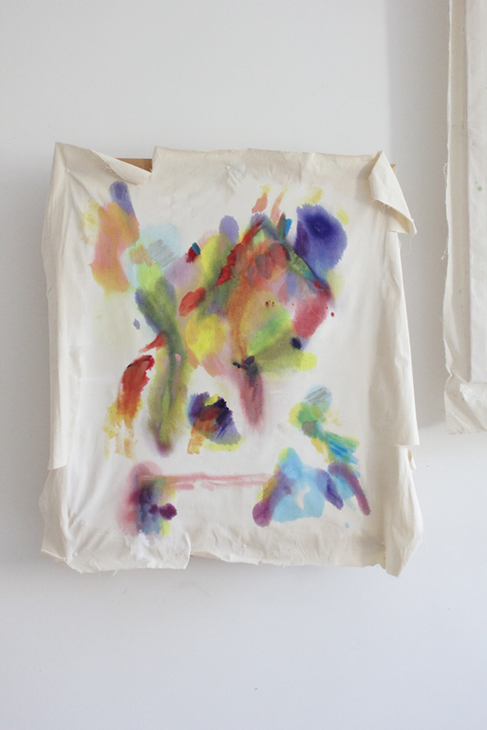 2017-06-01_rot_fischteich_7997, painted textile on frame 83 &times; 100 cm, oil on fabric three-dimensional (Kirsten Kötter)