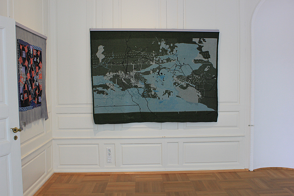 Guillermo Galindo, various works about war and other themes, Acrylic on Cotton