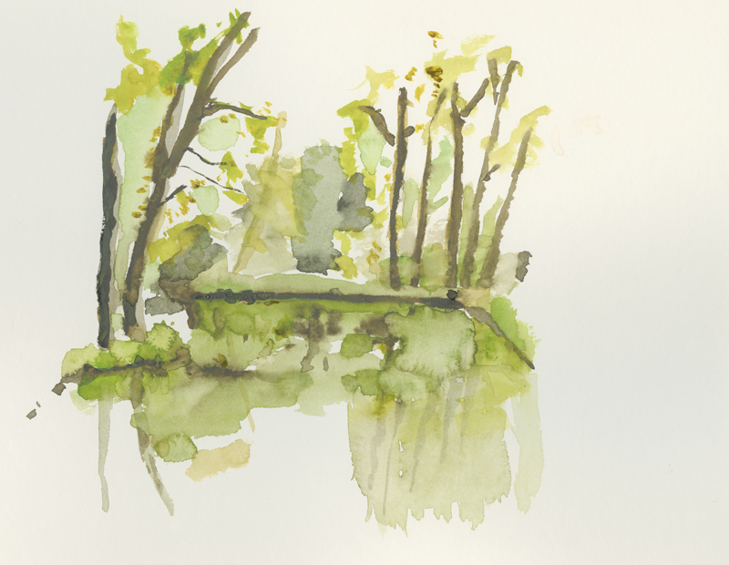 2022-05-03_fischteich-skizze, 24 &times; 32 cm (Kirsten Kötter)