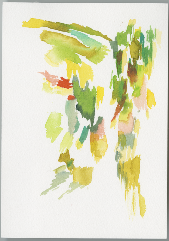 2017-01-04_52-4666_13-3833_sehitlik-m_islam-u-1, lesson about Islam,
  watercolour, 12 × 17 cm (Kirsten Kötter)