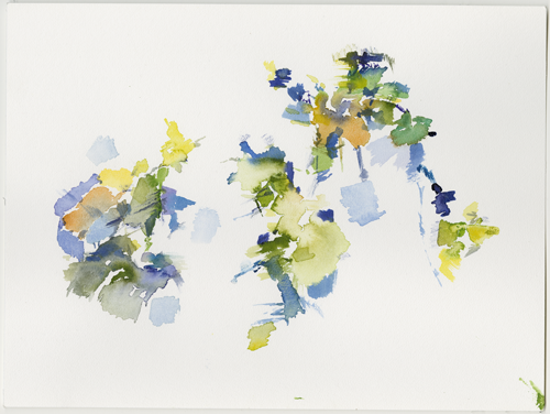 2018-08-03_ffm-miquelanlage, watercolour, 24 &times; 32 cm (Kirsten Kötter)