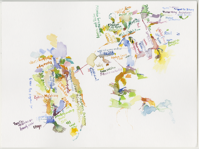 2019-02-19_ausschuss-bildung, committee on education, house of representatives Mainz, 
  watercolour, 30 × 40 cm (Kirsten Kötter)