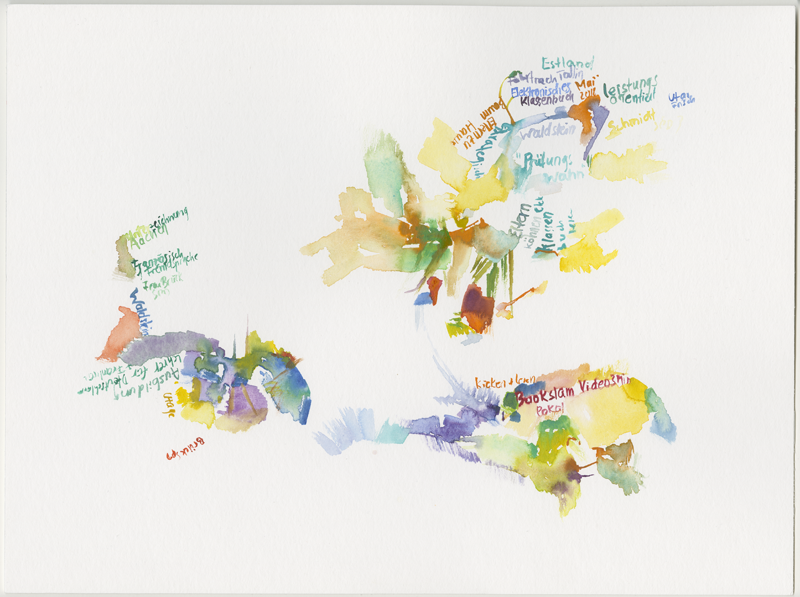 2019-02-19_ausschuss-bildung, committee on education, house of representatives Mainz, 
  watercolour, 30 × 40 cm (Kirsten Kötter)