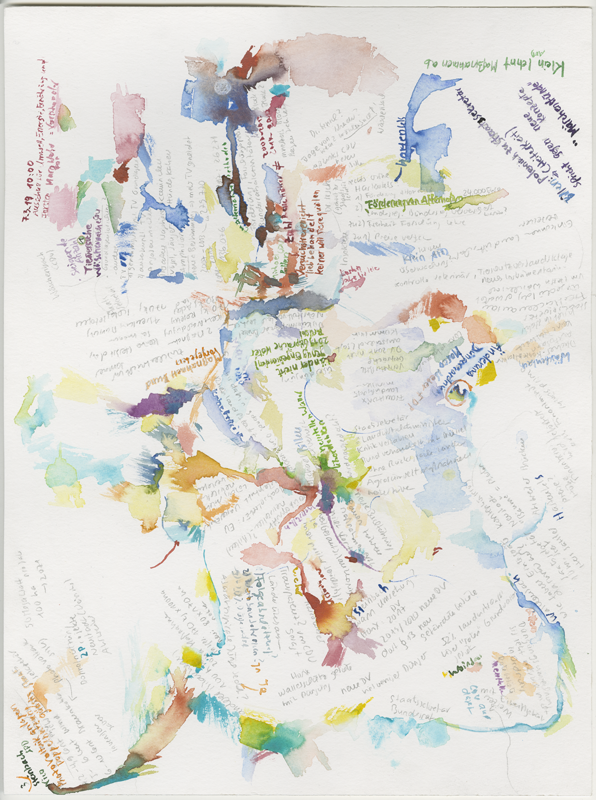 2019-03-07_ausschuss-umwelt (Kirsten Kötter), committee on environment, house of representatives Mainz, watercolour, 40 × 30 cm