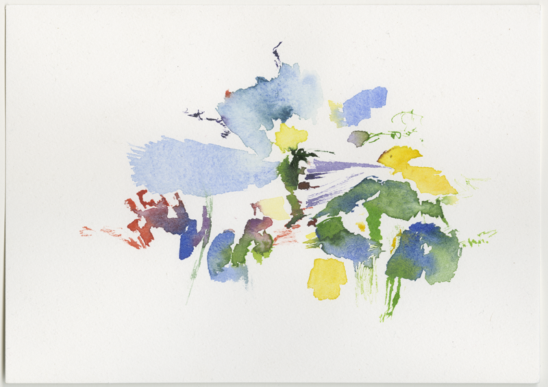 2020-04-23_voegel-fischteich, watercolour, 17 &times; 24 cm (Kirsten Kötter)