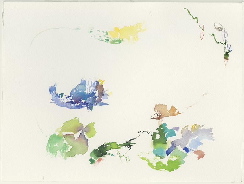 2020-06-24_feld_eisenstrasse-sound-voegel, watercolour, 24 &times; 32 cm (Kirsten Kötter)