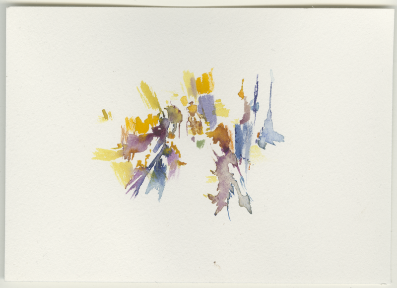 2021-12-31_heidenfahrt, watercolour, 12 &times; 17 cm (Kirsten Kötter)