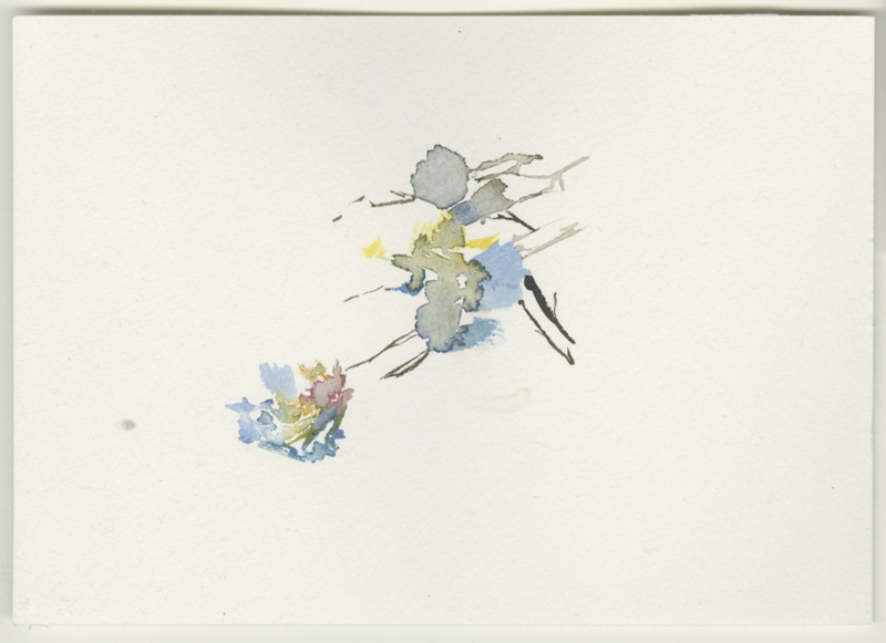 2022-01-09_fischteich, watercolour, 12 &times; 17 cm (Kirsten Kötter)